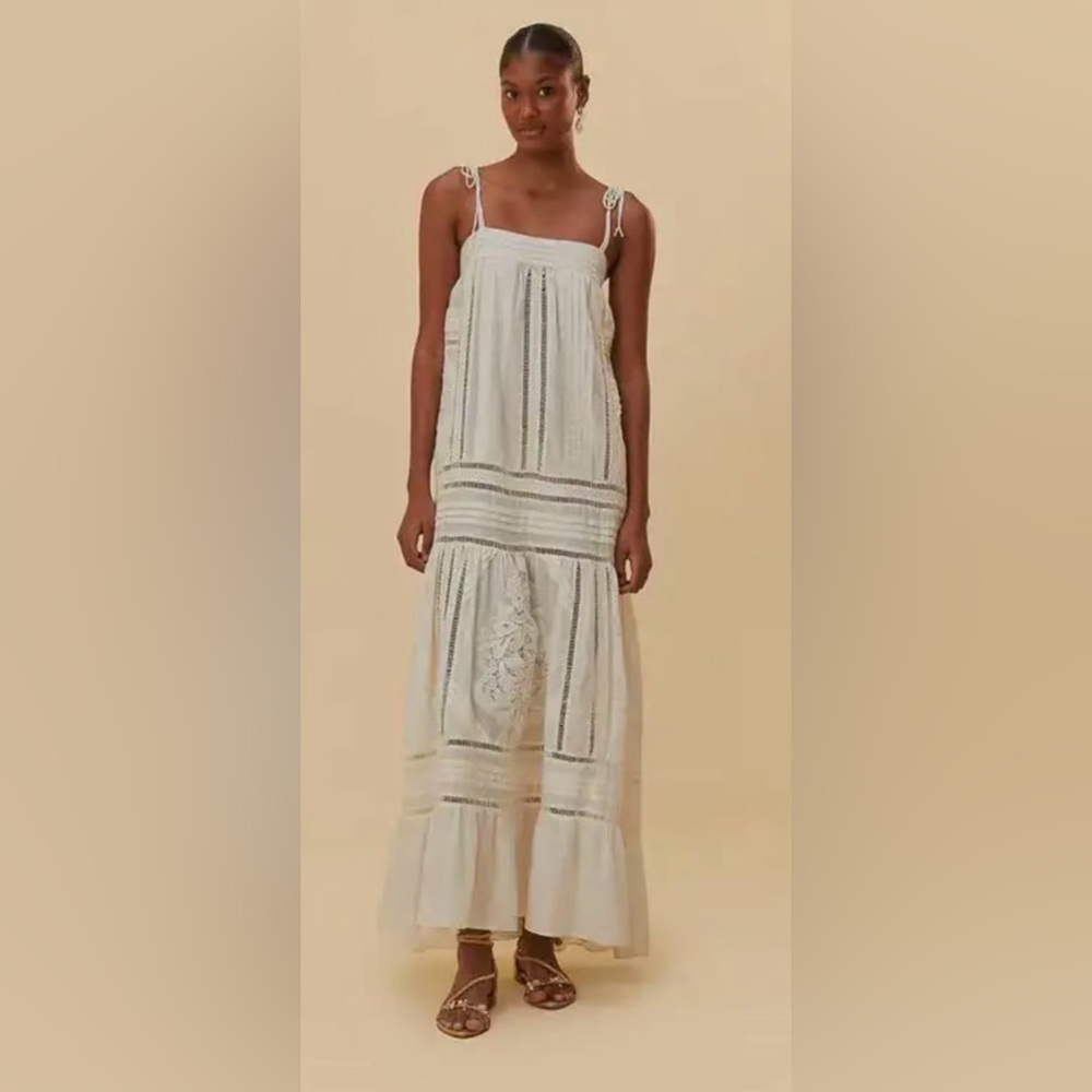 FARM Rio White Eyelet Maxi Dress - Picture 4 of 5